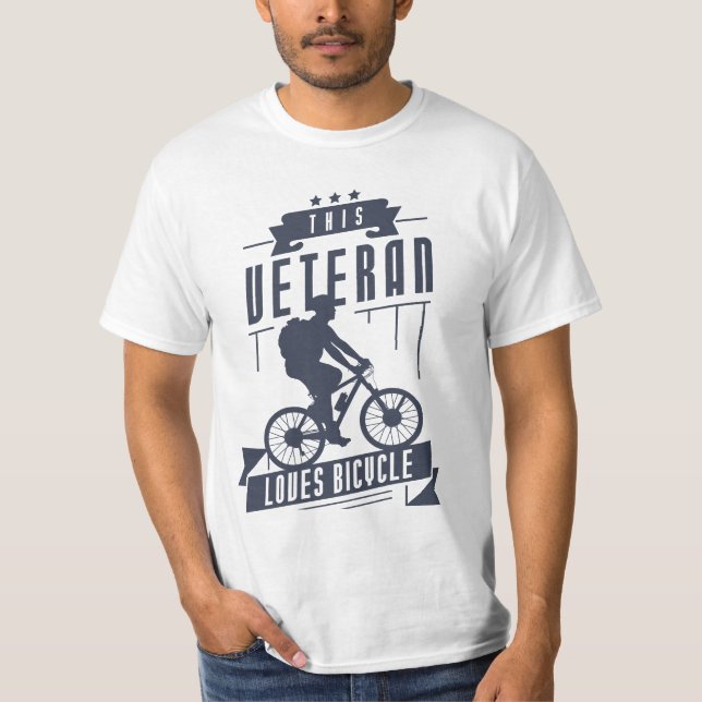 Veteran Kärlek Bicycle T Shirt (Framsida)