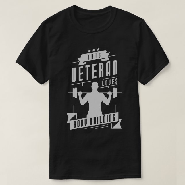 Veteran Kärlek Body Byggnad T Shirt (Design framsida)