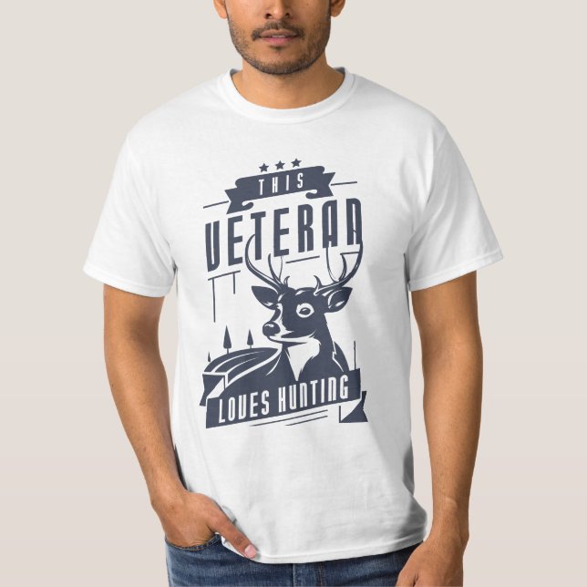 Veteran Kärlek Hunting T Shirt (Framsida)