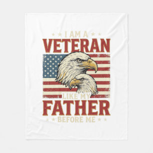 Veteran Liknar Min Far Före Mig Örn T-Shirt_1 Fleecefilt