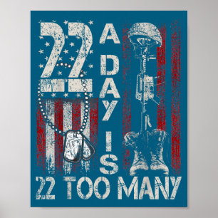 Veteran Liv Självmord Medvetenhet Ptsd Veteran 22 Poster