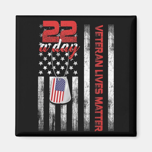 Veteran Lives Suicide Awareness Ptsd Veteran 22 Da Magnet (Framsidan)