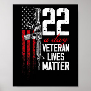 Veteran Lives Suicide Awareness Ptsd Veteran 22 Da Poster