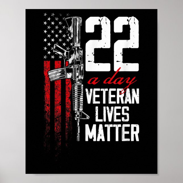 Veteran Lives Suicide Awareness Ptsd Veteran 22 Da Poster (Framsidan)