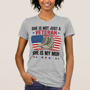 Veteran Mamma Patriotisk Militär Stövlar Tröja Des