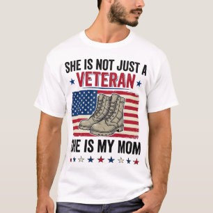 Veteran Mamma Patriotisk Militär Stövlar Tröja Des
