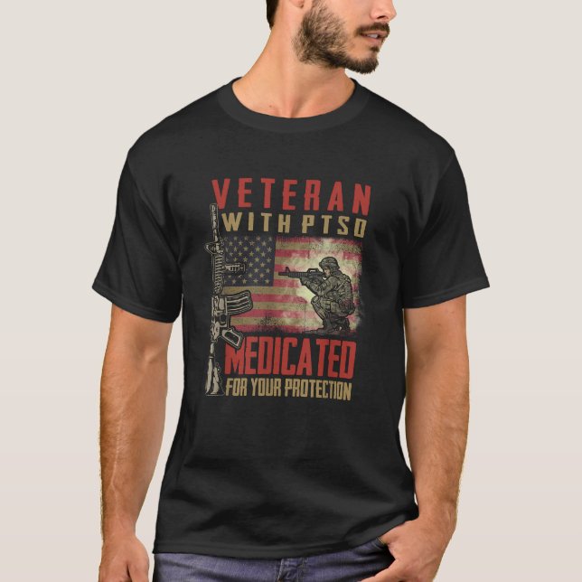 Veteran med PTSD- läkemedel för ditt skydd t in Shirt (Framsida)