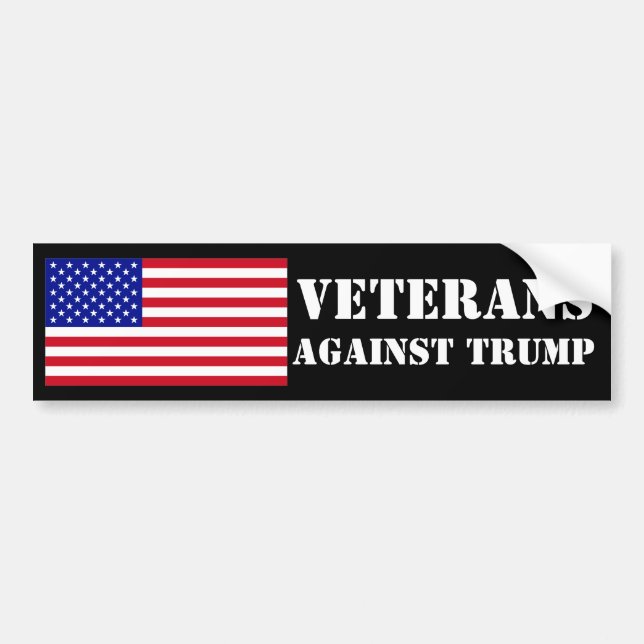 Veteran mot trumf bildekal (Framsidan)