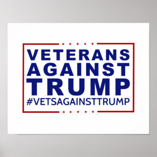 Veteran mot trumfaffischen poster