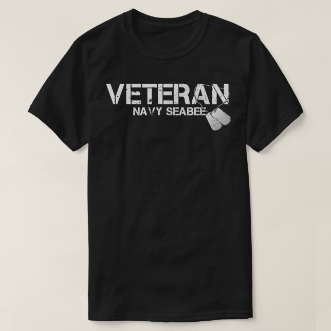 Veteran Navy Seabee Shirt, U.S. Veterans Day Gift T Shirt (Design framsida)