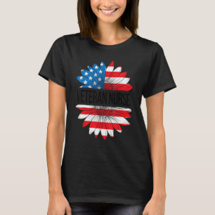 Veteran Nurse Solros US Flagga Veteran Nursing T Shirt
