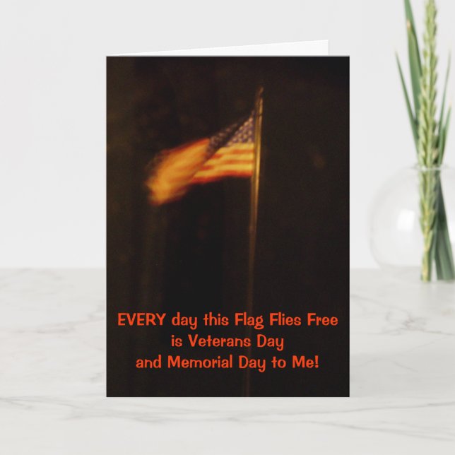 Veteran och minnesdagenflagga tack kort (Framsida)