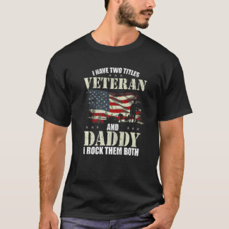 Veteran och pappa och jag Sten båda Far Da T Shirt