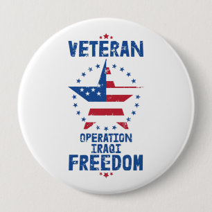 Veteran - Operation Iraks frihet Patriotic Knapp