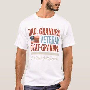 Veteran Pappa Farfar Förfar Patriotisk Tröja