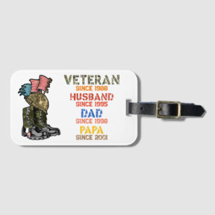 Veteran Pappa Make Farfar Familj Present Bagagebricka