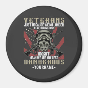 Veteran Patriotic USA Funny Humor Magnet