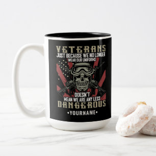 Veteran Patriotic USA Funny Humor Två-Tonad Mugg
