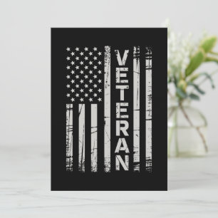 Veteran patriotisk amerikansk armé amerikansk flag inbjudningar