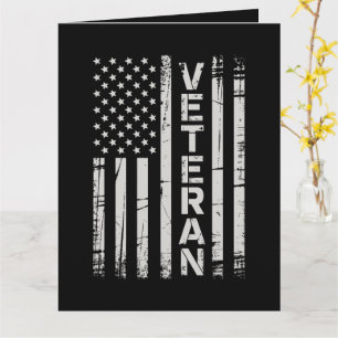 Veteran patriotisk amerikansk armé amerikansk flag kort