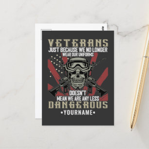 Veteran patriotisk USA rolig humor Vykort