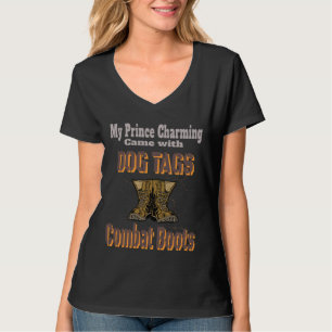 Veteran Prins Charming I Militärstövlar I Fäder T Shirt