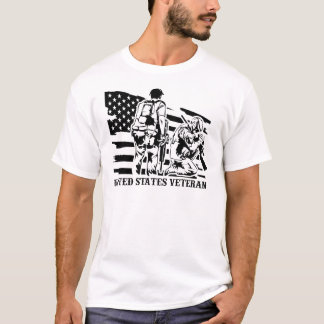 veteran / retired / soldier / us veteran / us flag t shirt