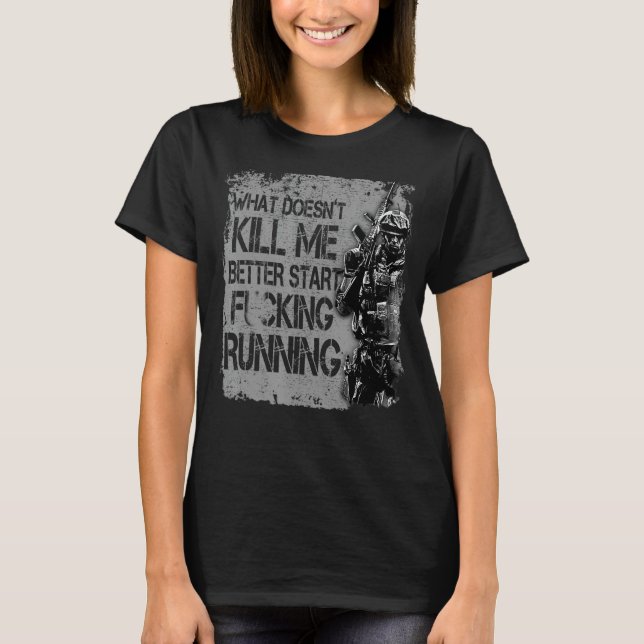Veteran Shirt Det som inte Dödor mig att starta Ru T (Framsida)