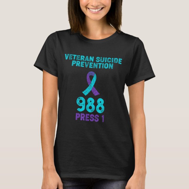 Veteran Självmordsmedvetenhet - 988 Tröja - Självm (Framsida)
