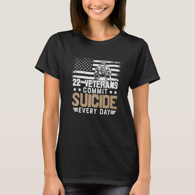 Veteran Soldier U S Flagga Redraget Combat T Shirt (Framsida)
