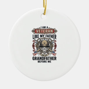 Veteran som min far farfar före mig Desig Julgransprydnad Keramik