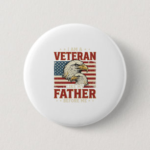 Veteran som min far före mig Eagle T-Shirt_1 Knapp