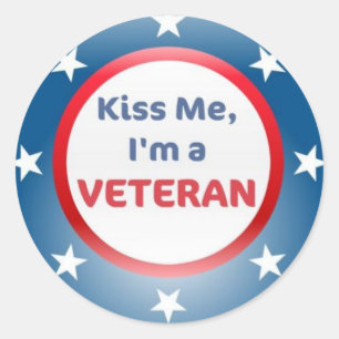 Veteran Sticker Runt Klistermärke