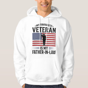 Veteran Svärfar Fosterländsk Vintage Citat Desi Hoodie