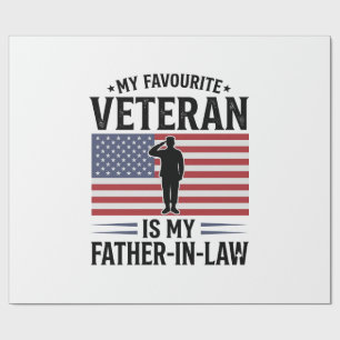 Veteran Svärfar Fosterländsk Vintage Citat Desi Presentpapper
