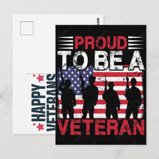 Veteran t-shirt design veteran typografisk design vykort