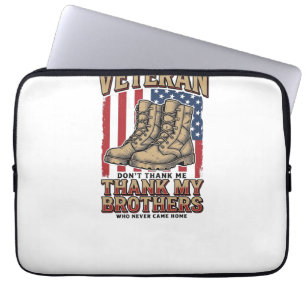 Veteran Tack Mina Bröder Vintage Militär T-Shirt_1 Laptop Fodral
