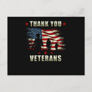Veteran tackar USA Vykort