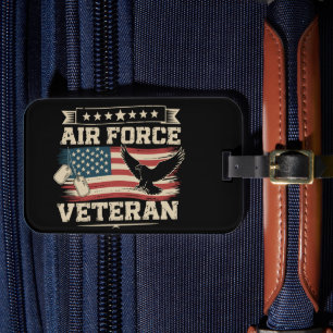 Veteran US Air Force Amerikansk Amerikansk Flagga Bagagebricka