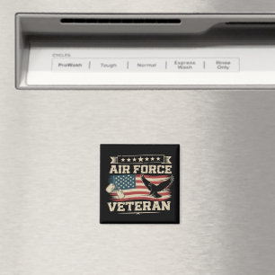 Veteran US Air Force Amerikansk Amerikansk Flagga Magnet