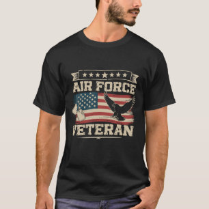 Veteran US Air Force Amerikansk Amerikansk Flagga T Shirt