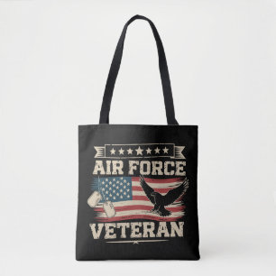 Veteran US Air Force Amerikansk Amerikansk Flagga  Tygkasse