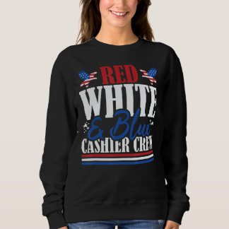 Veteran US Flag Red White & Blue Cashier Crew T Shirt