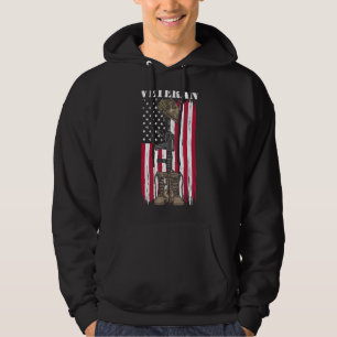 Veteran Usa Combat Boots Märkre Patriotic Hund Hoodie