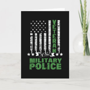 Veteran vid militärpolisen - US Flagga Kort