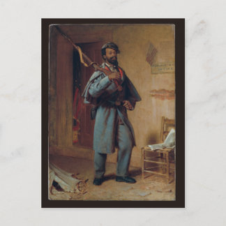 Veteran, Wood - Civil Krig African American Vykort