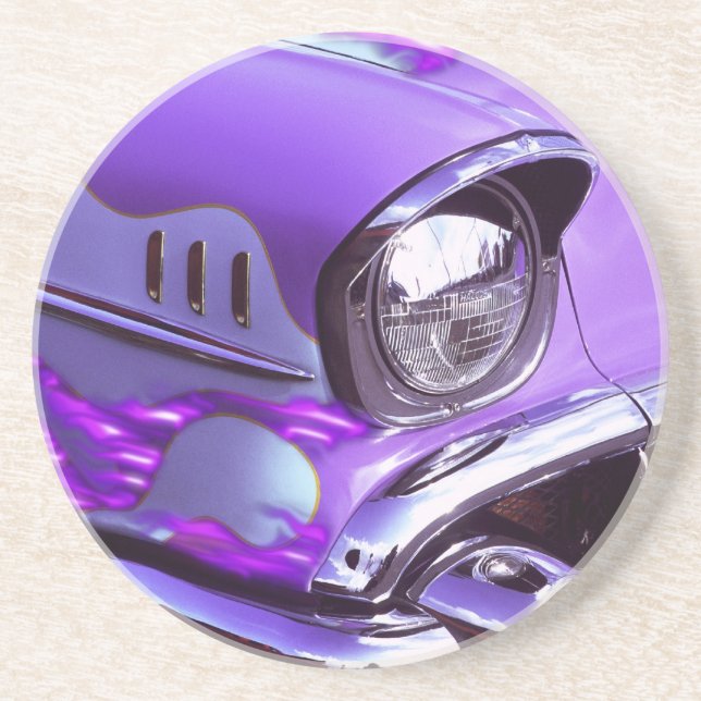 Veteranbil: Chevrolet med brinnande motorhuv Underlägg (Framsidan)