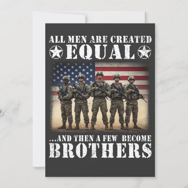 Veteranbröder Militär Brödraskap Patriotisk Tack Kort (Framsida)