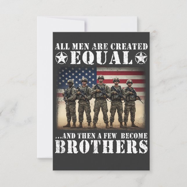 Veteranbröder Militär Brödraskap Patriotisk Tack Kort (Framsida)