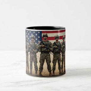 Veteranbröder Militär Brödraskap Patriotisk Två-Tonad Mugg
